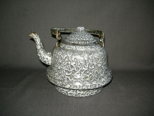 emaille grijs gewolkt 009. waterketeltje
