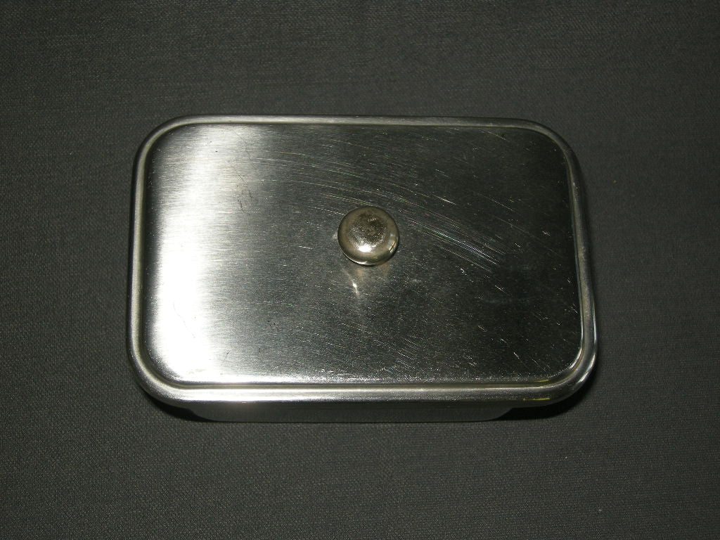 roestvrijstaal 010. botervloot met afgeplat knopje op deksel