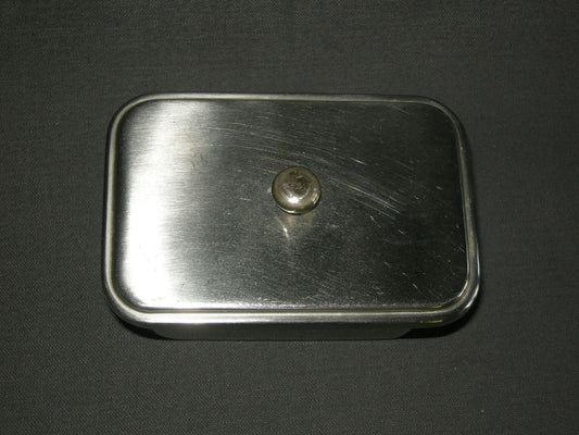 roestvrijstaal 010. botervloot met afgeplat knopje op deksel