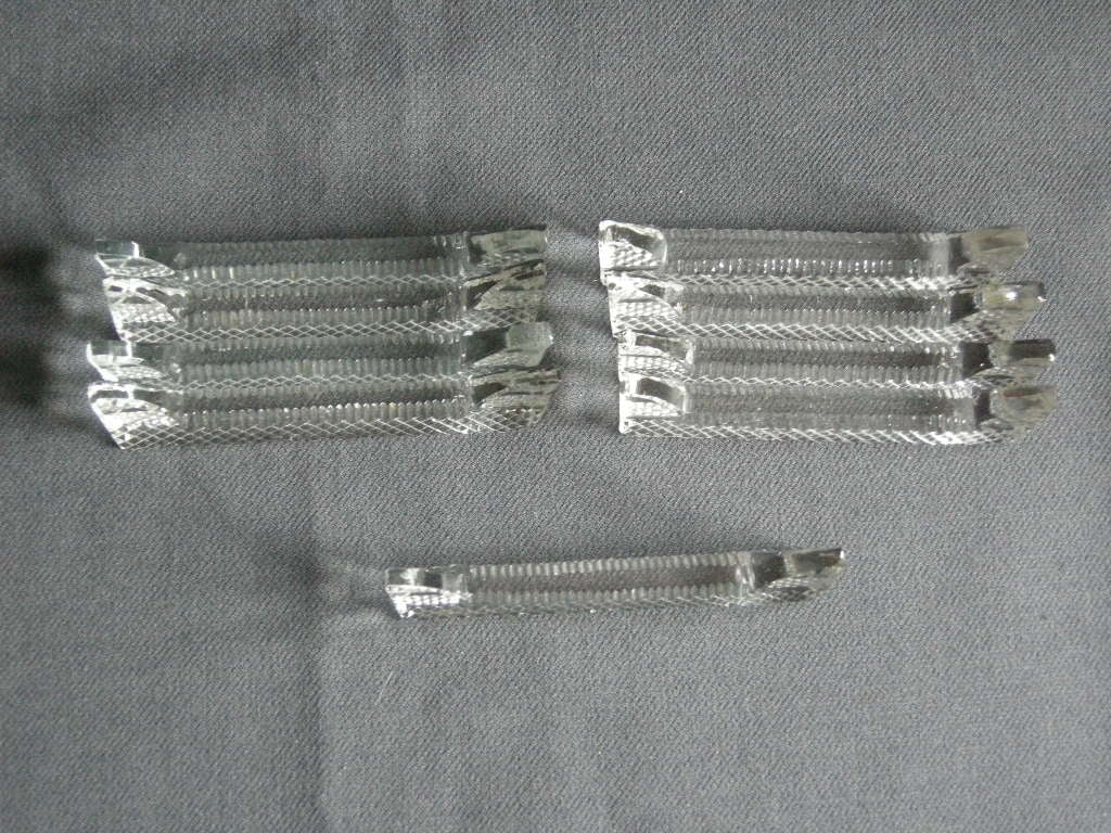 glas - kristal messenleggers 011. 9 stuks