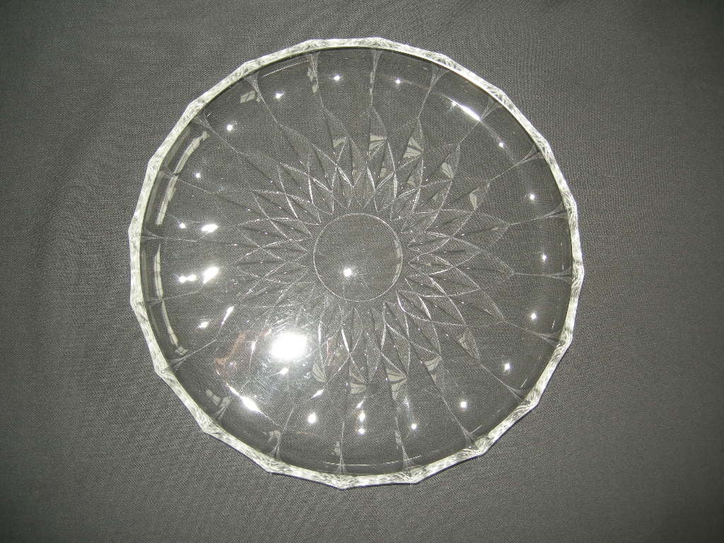 Gebruikt glas - kristal presenteerschalen 011. zware presenteerschaal