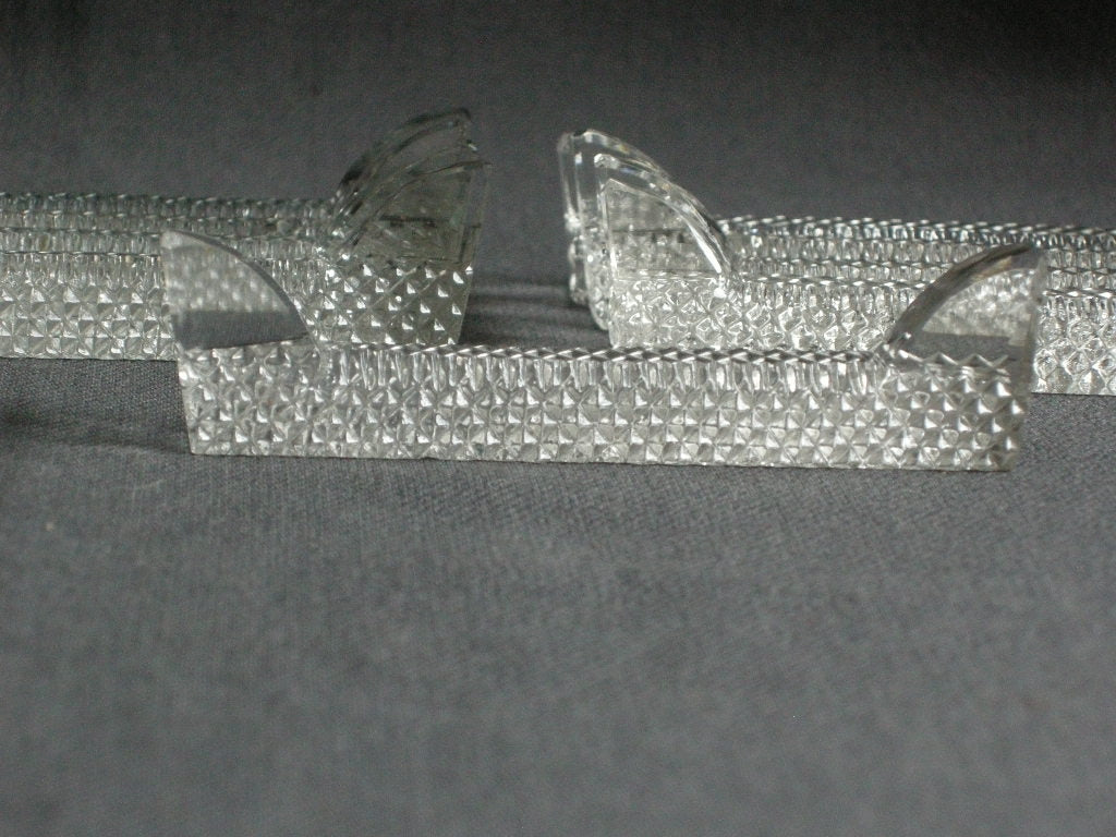 glas - kristal messenleggers 011. 9 stuks