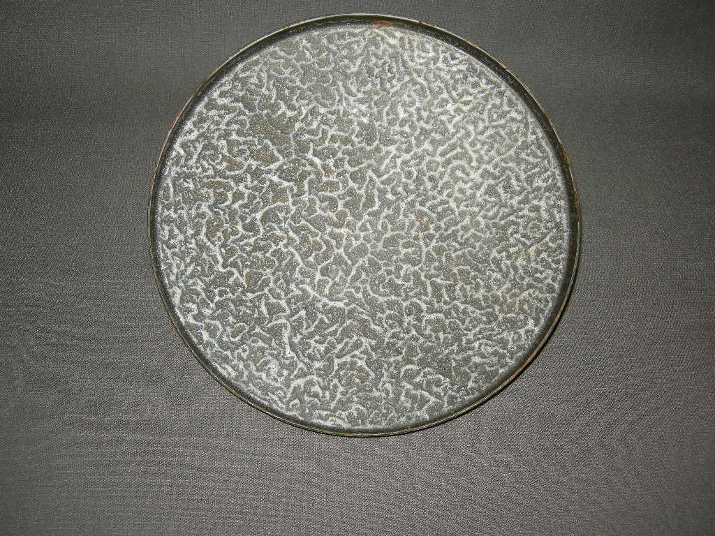 emaille grijs gewolkt 011. deksel O21,5 cm.