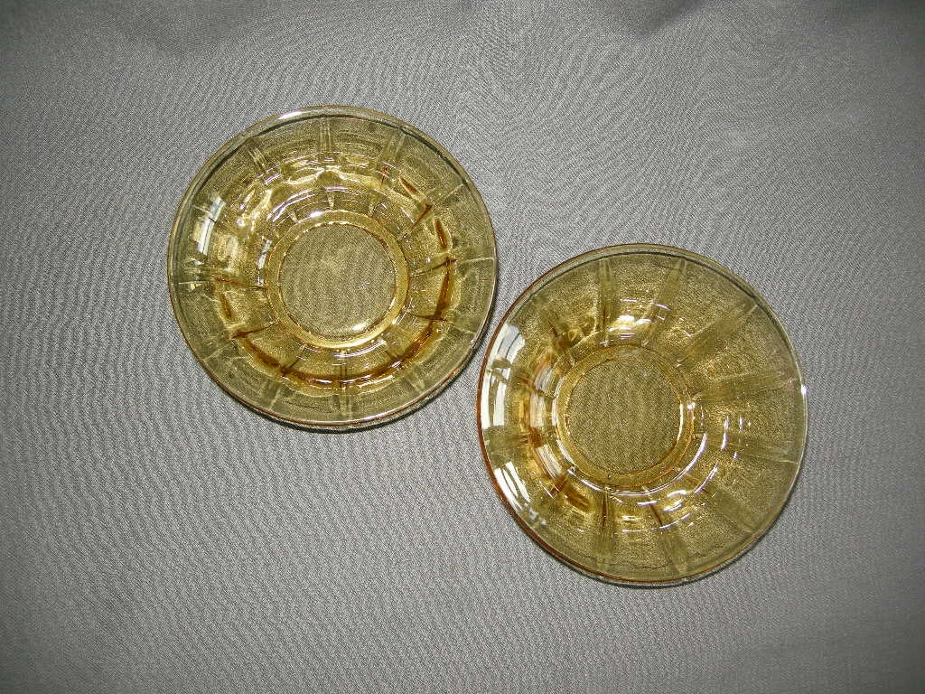 glas - kristal geel 012. schaaltjes