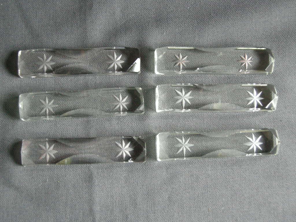 glas - kristal 012. 6 messenleggers