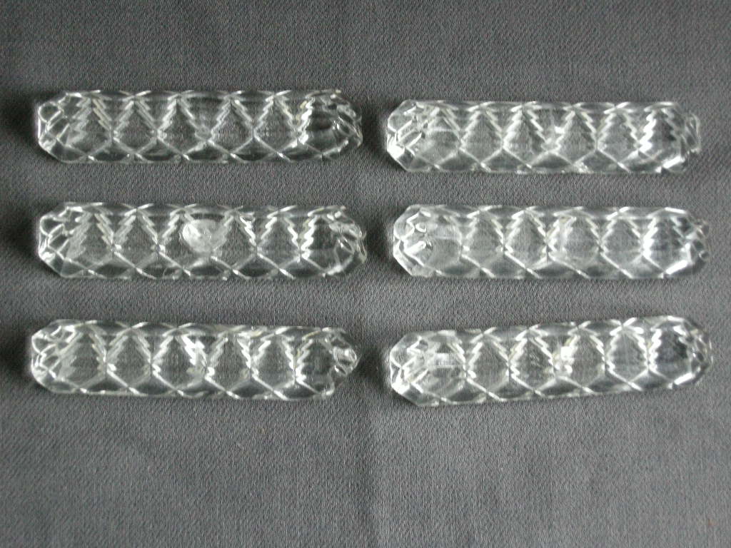 glas - kristal 013. 6 messenleggers