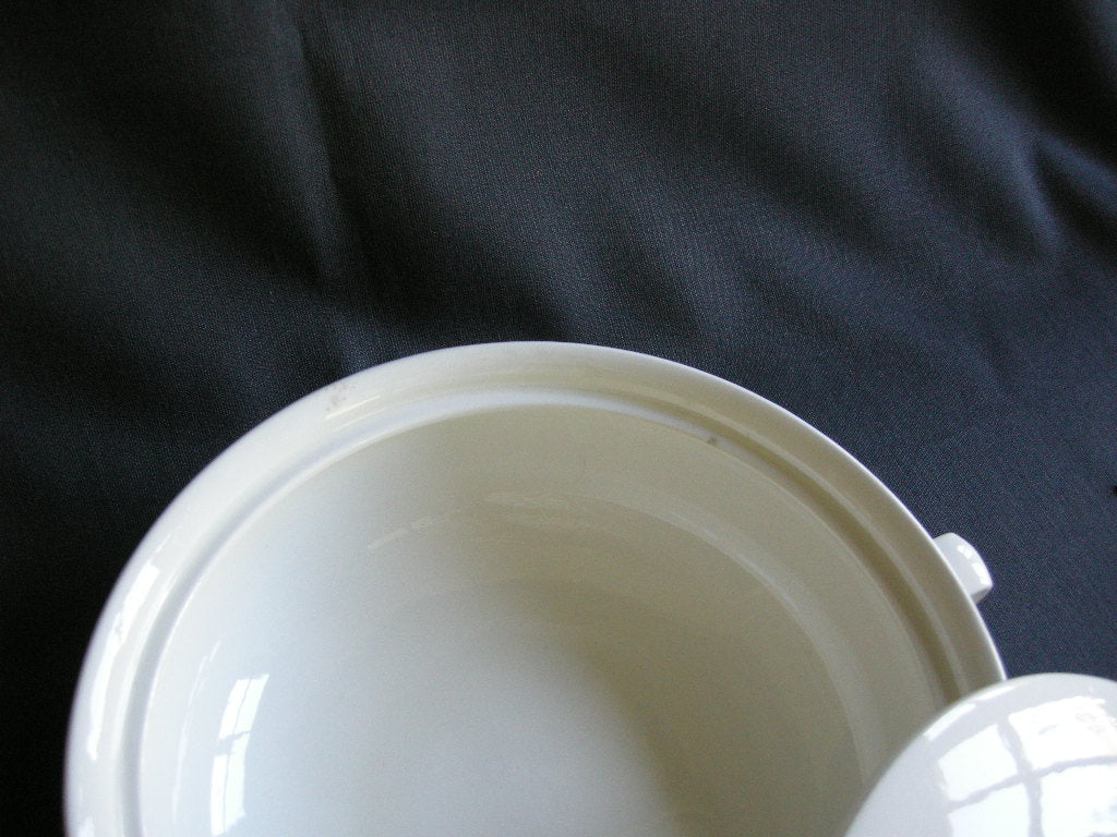 Petrus Regout roomwit 013. dekschaal O22 cm.