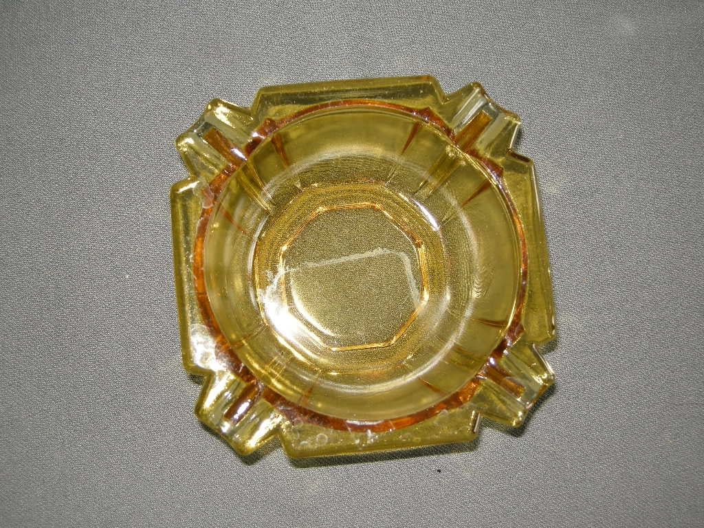 glas - kristal geel 014. asbak
