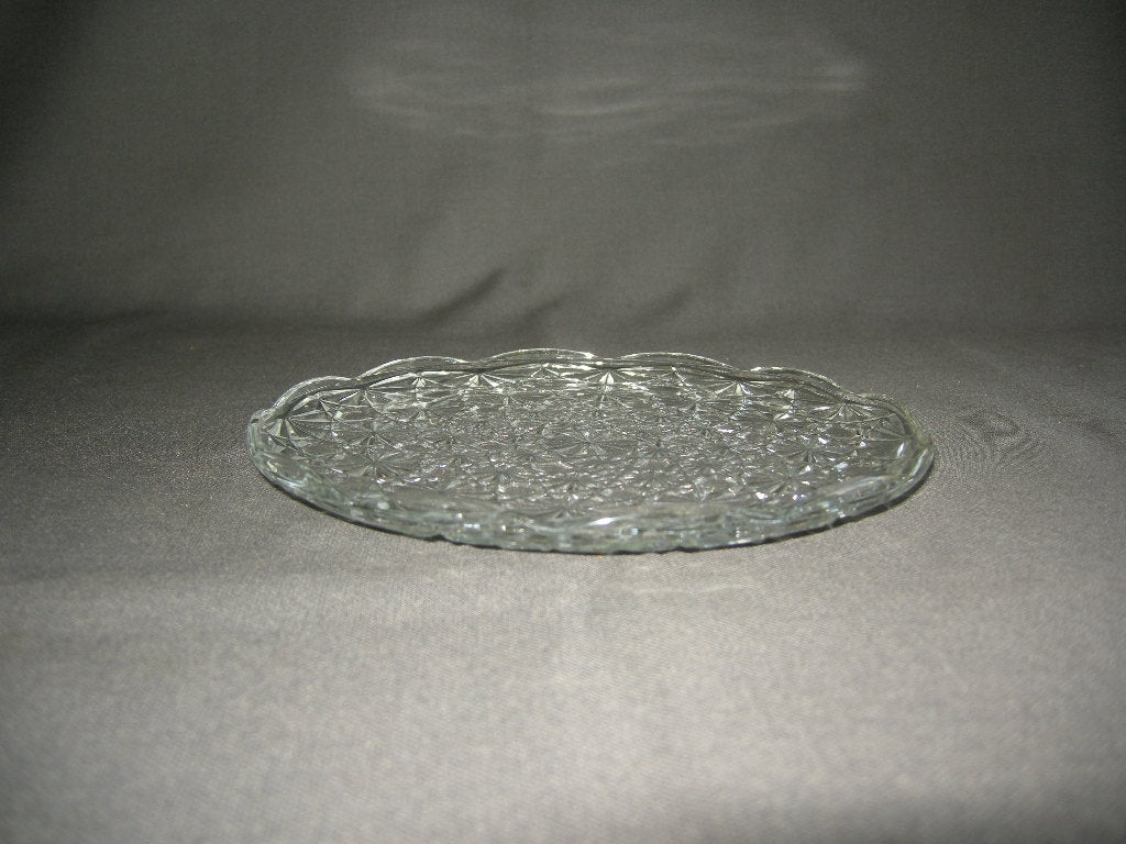 Gebruikt glas - kristal presenteerschalen 014. rond plat schaaltje