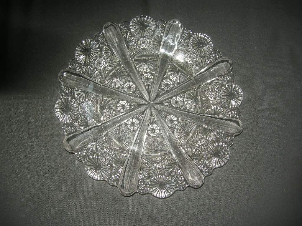 Gebruikt glas - kristal presenteerschalen 015. schaal met schulprand