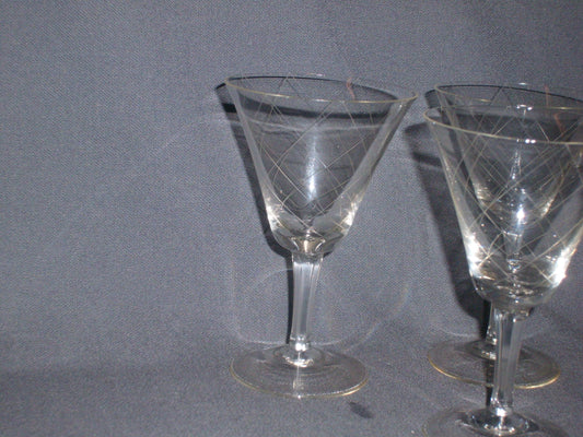 gebruikt glas / kristal glazen 015 b. 6 wijnglazen