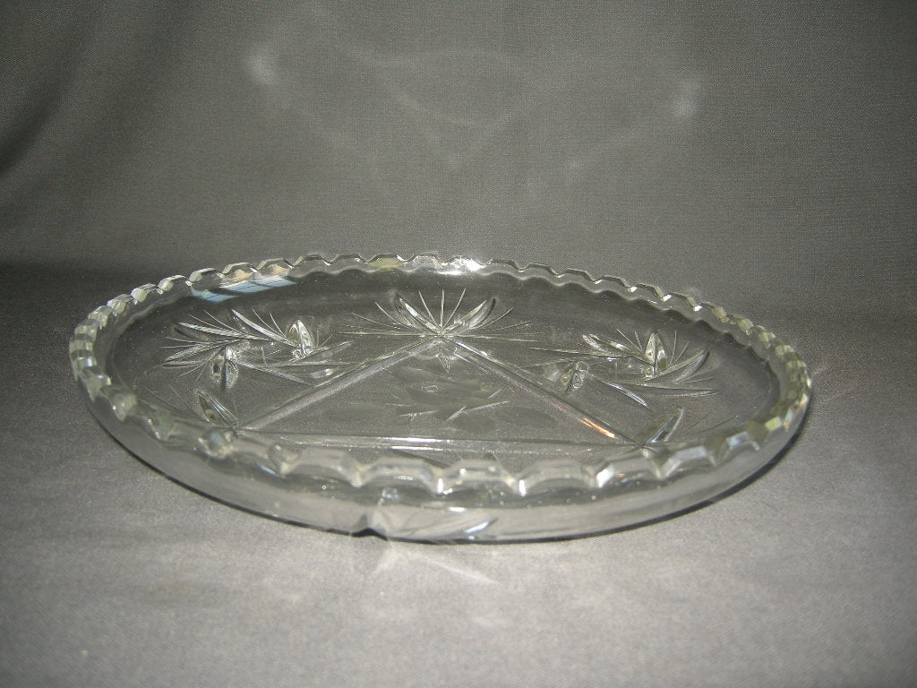 Gebruikt glas - kristal presenteerschalen 017. ondiepe ronde schaal