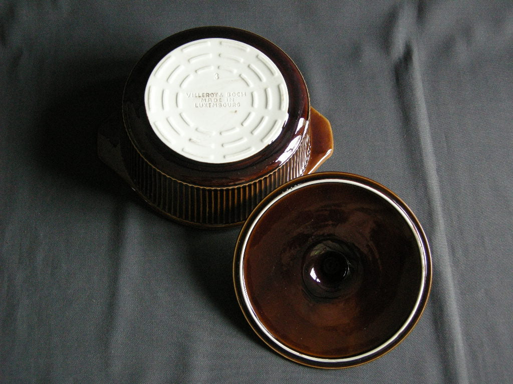Villeroy & Boch Brown Ribbed dekschaal nr. 3