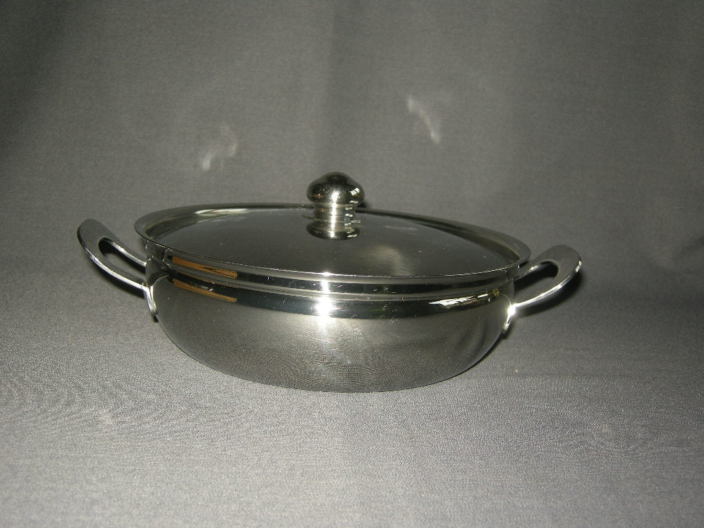 roestvrijstaal 019. Set van 2 dekschalen Gero Zilmeta