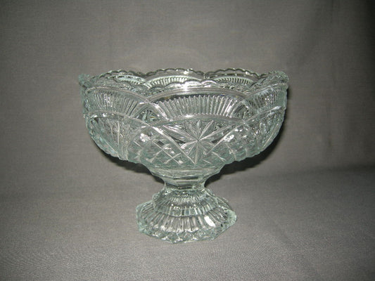 glas - kristal presenteerschalen 020. zware (fruit)schaal op voet