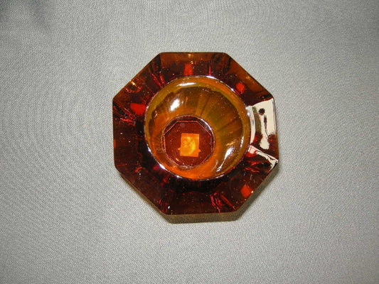 glas - kristal geel 021. vaasje / theelichthouder