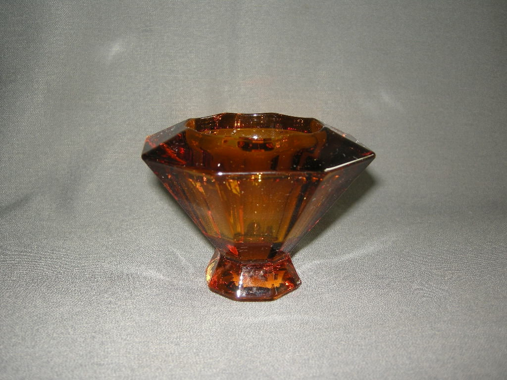 glas - kristal geel 021. vaasje / theelichthouder