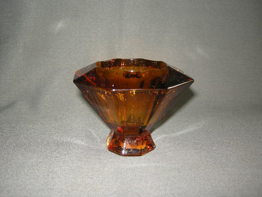 glas - kristal geel 021. vaasje / theelichthouder
