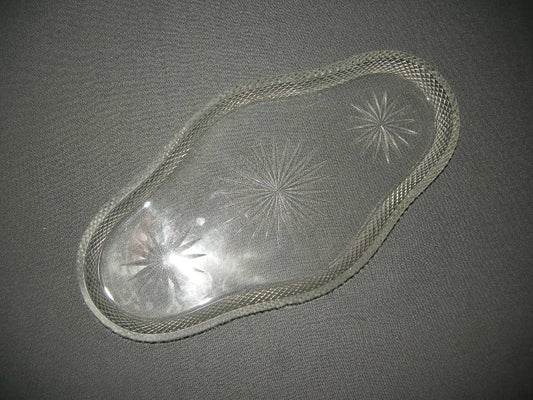 glas - kristal presenteerschalen 021. ovaal presenteerschaaltje
