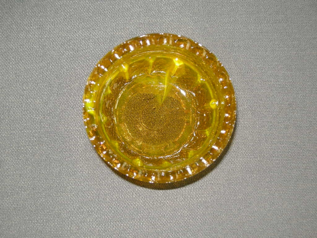 glas - kristal geel 022. theelichthoudertje