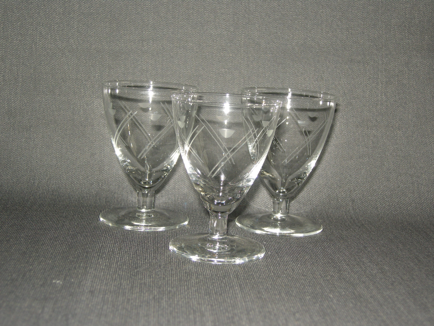 gebruikt glas / kristal glazen 022 c. 3 glazen