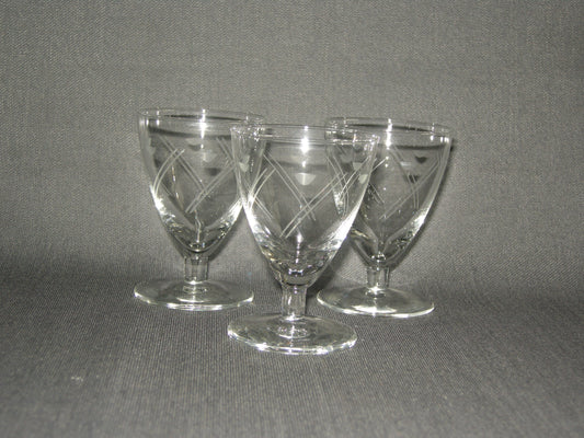 gebruikt glas / kristal glazen 022 c. 3 glazen