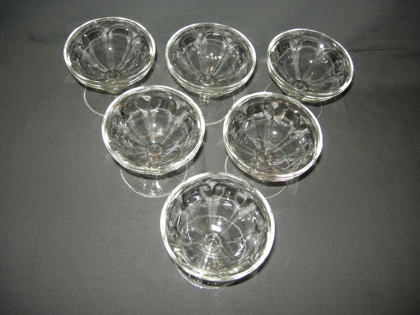 gebruikt glas / kristal glazen 023 a. 6 coupes