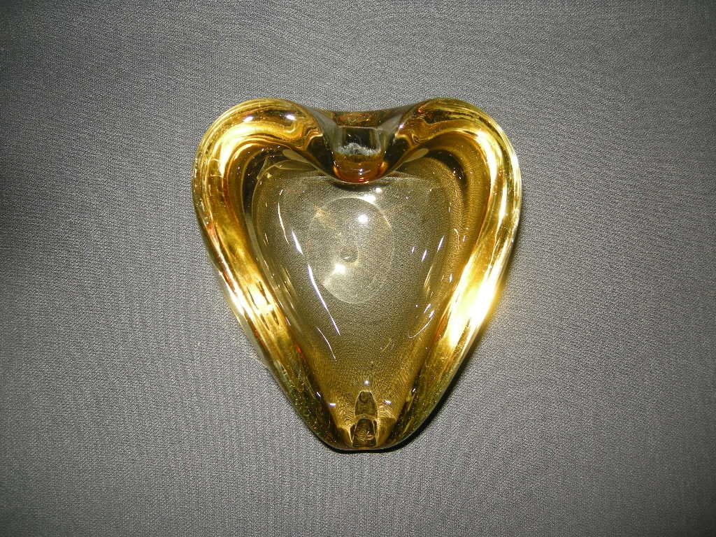 glas - kristal geel 024. asbak
