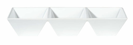 ASA QUADRATO  3 vaks-schaal  23,5 x 8 cm  hoogte 4,5 cm