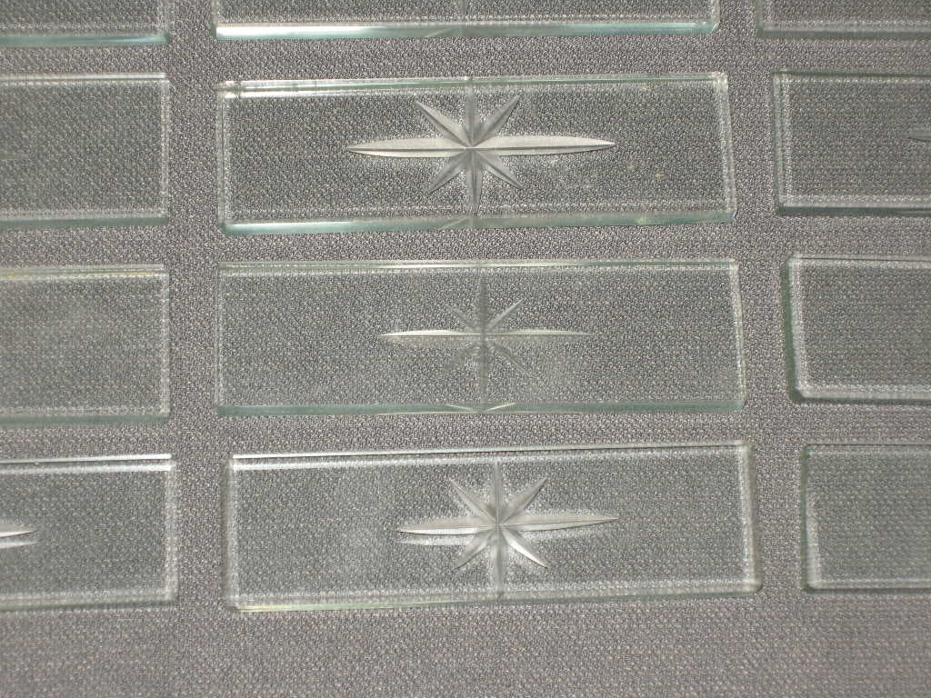 glas - kristal messenleggers 003. 12 stuks