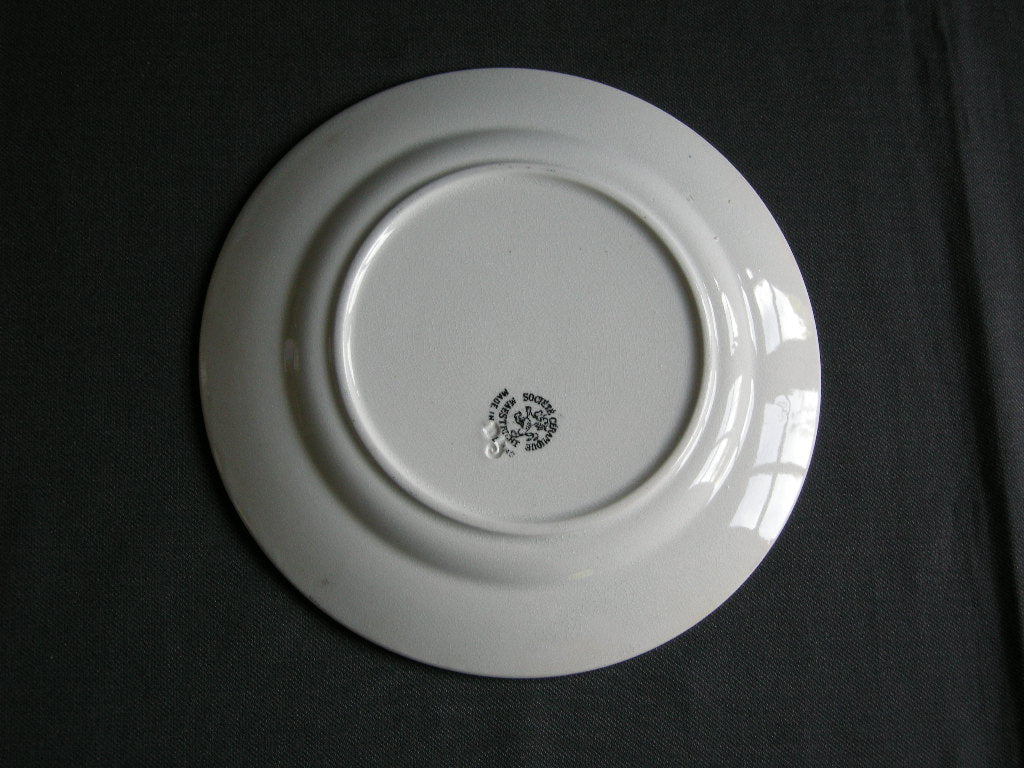 Societe Ceramique Napoleon wit bord nr. 6. Napoleon et Kleber