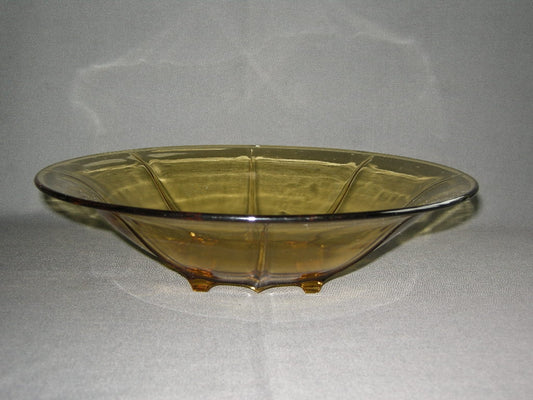 glas - kristal geel 031. schaal O30,5 cm.