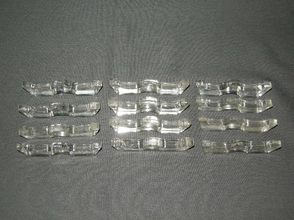 glas - kristal messenleggers 004. 12 stuks