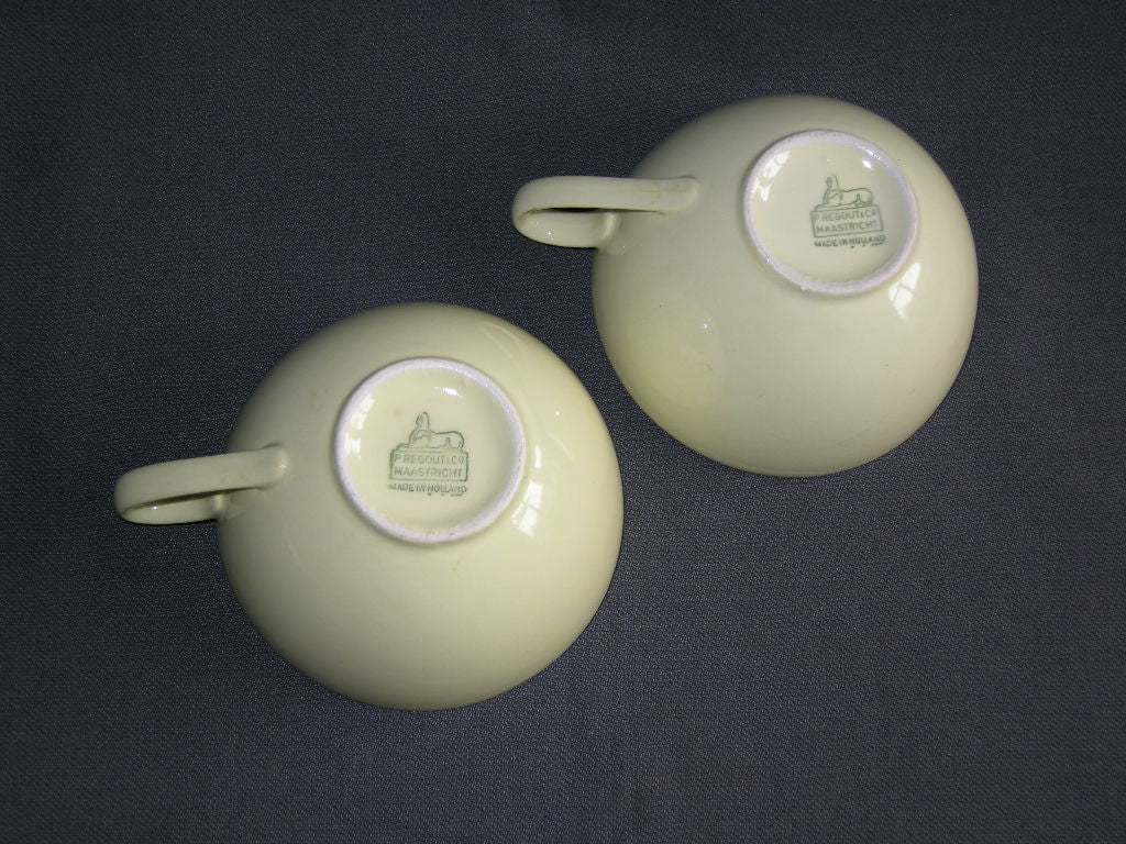 Petrus Regout / Royal Sphinx pastel geel 050. theekopjes Desiree