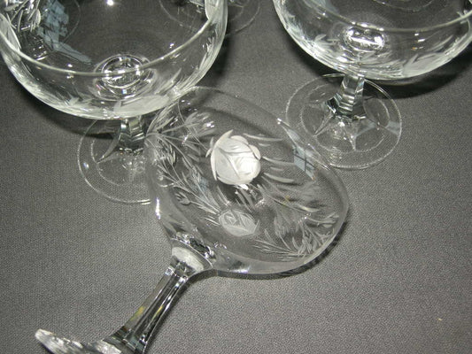 gebruikt glas / kristal glazen 050. 6 grote coupes