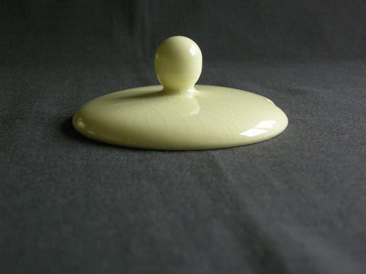 Petrus Regout / Royal Sphinx pastel geel 054. deksel suikerpot Desiree