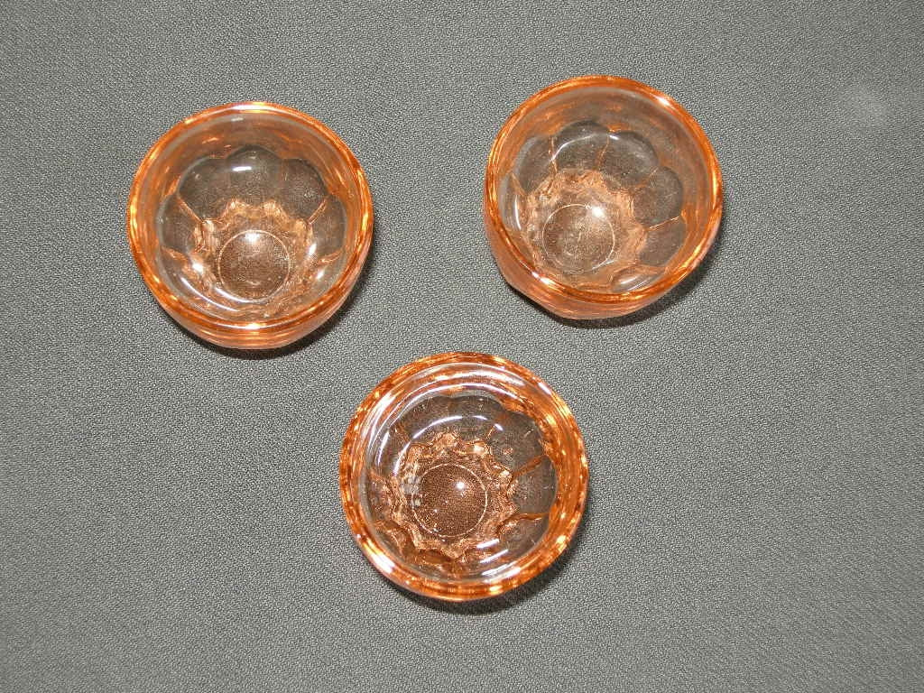 glas - kristal rose 105. karafje + 3 kleine glaasjes