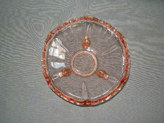 glas - kristal rose 093. schaaltje op pootjes