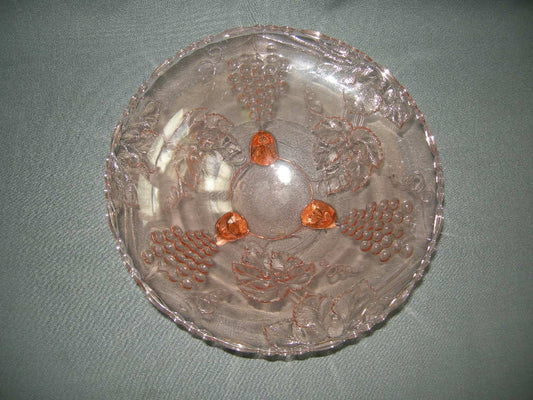 glas - kristal rose 099. schaaltje op pootjes