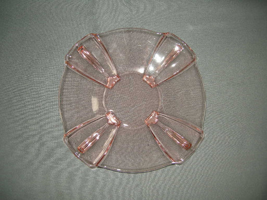 glas - kristal rose 100. vierkant schaaltje