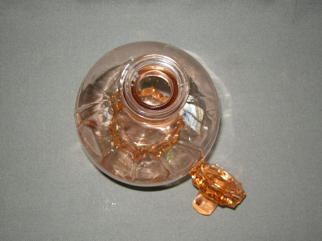 glas - kristal rose 105. karafje + 3 kleine glaasjes