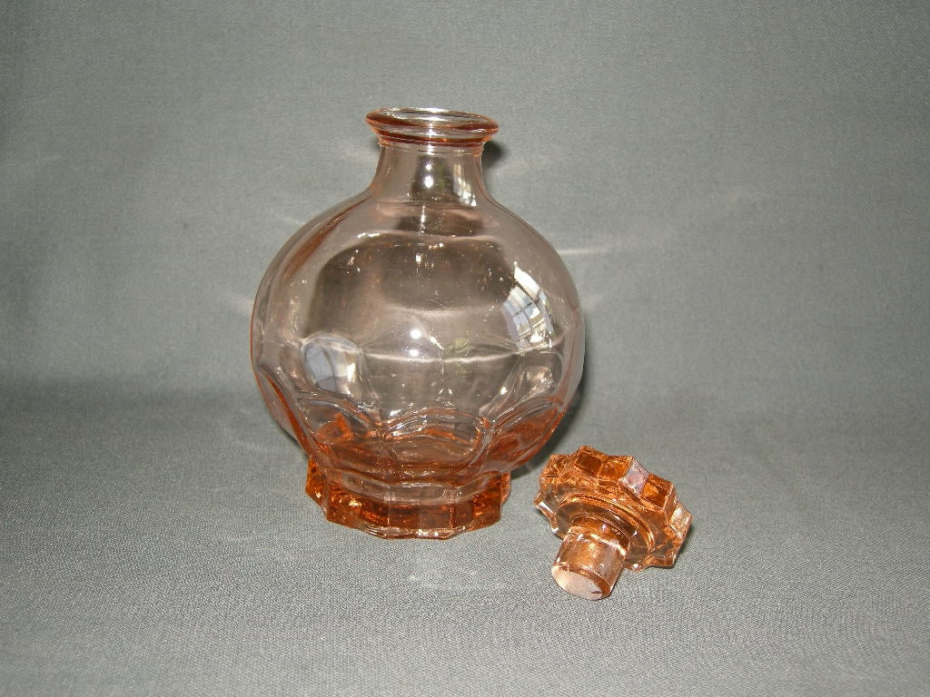 glas - kristal rose 105. karafje + 3 kleine glaasjes