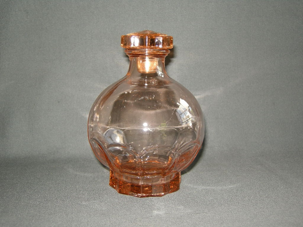 glas - kristal rose 105. karafje + 3 kleine glaasjes
