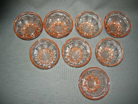 glas - kristal rose 109. 9 schaaltjes
