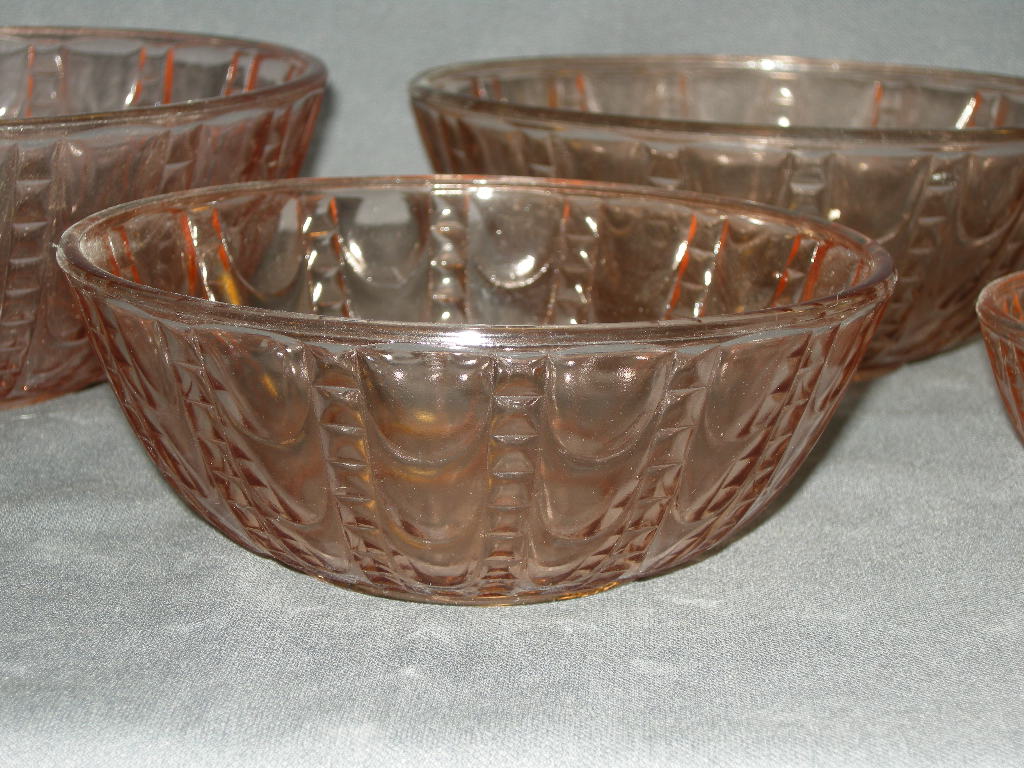 glas - kristal rose 015. nestschalenset 5-delig