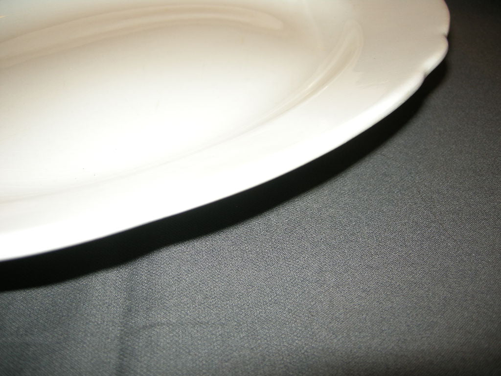 Petrus Regout wit 046. vleesschaal 34 cm.
