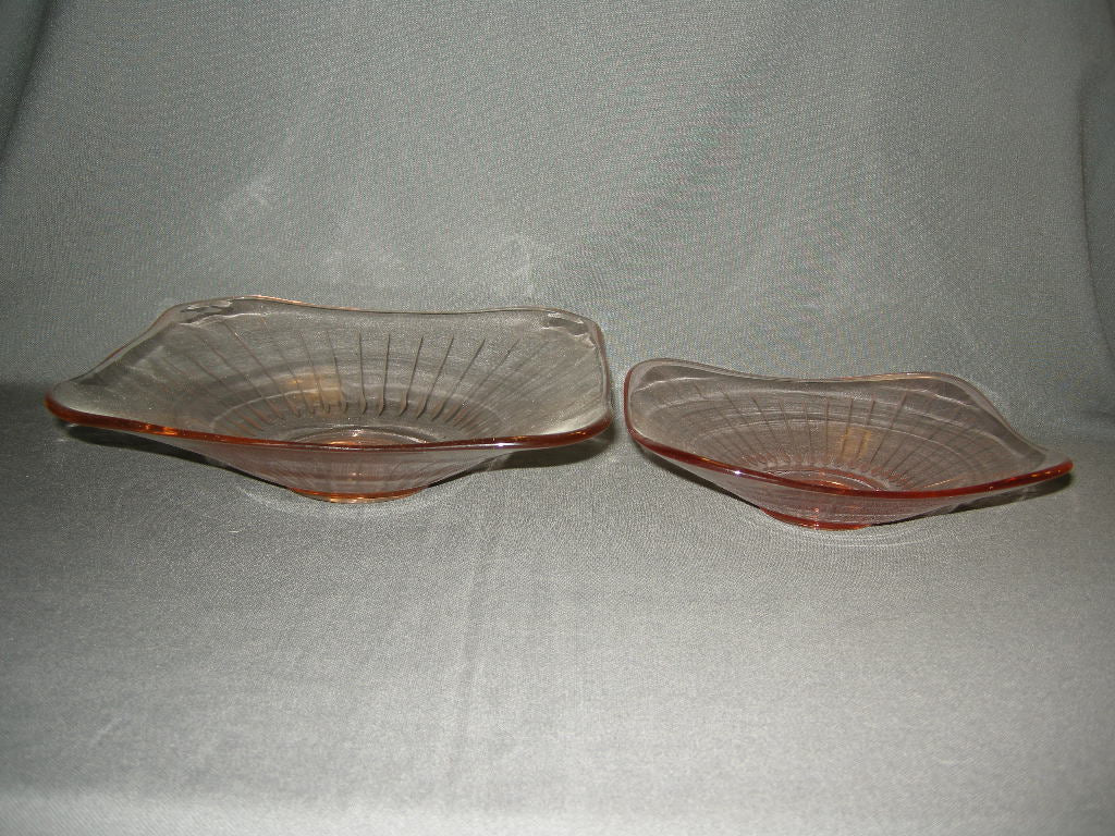 glas - kristal rose 068. schalenset vierkant