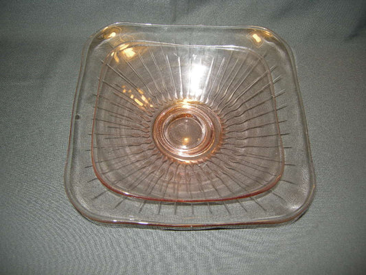 glas - kristal rose 068. schalenset vierkant
