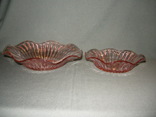 glas - kristal rose 069. schalenset rond schulp