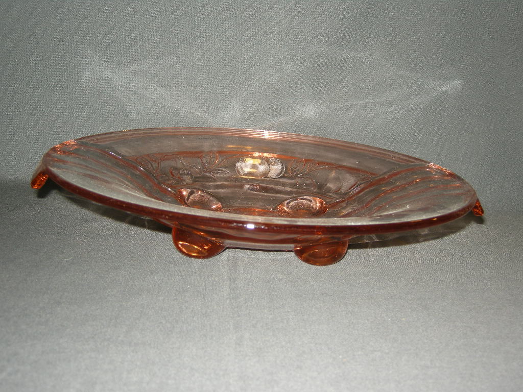 gebruikt glas - kristal rose 078. fruitschaal